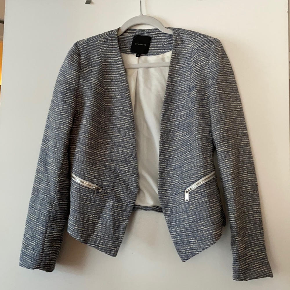 Blue structure blazer